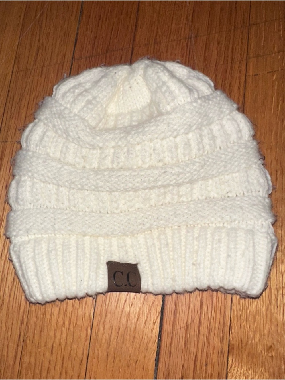 C.C Cream Knit Beanie